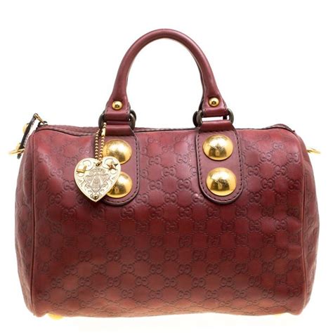 gucci red speedy bag|Gucci babouska boston bag.